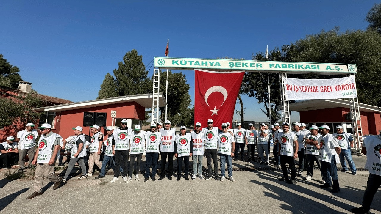 Kütahya Şeker Fabrikası A.Ş. işçileri greve çıktı
