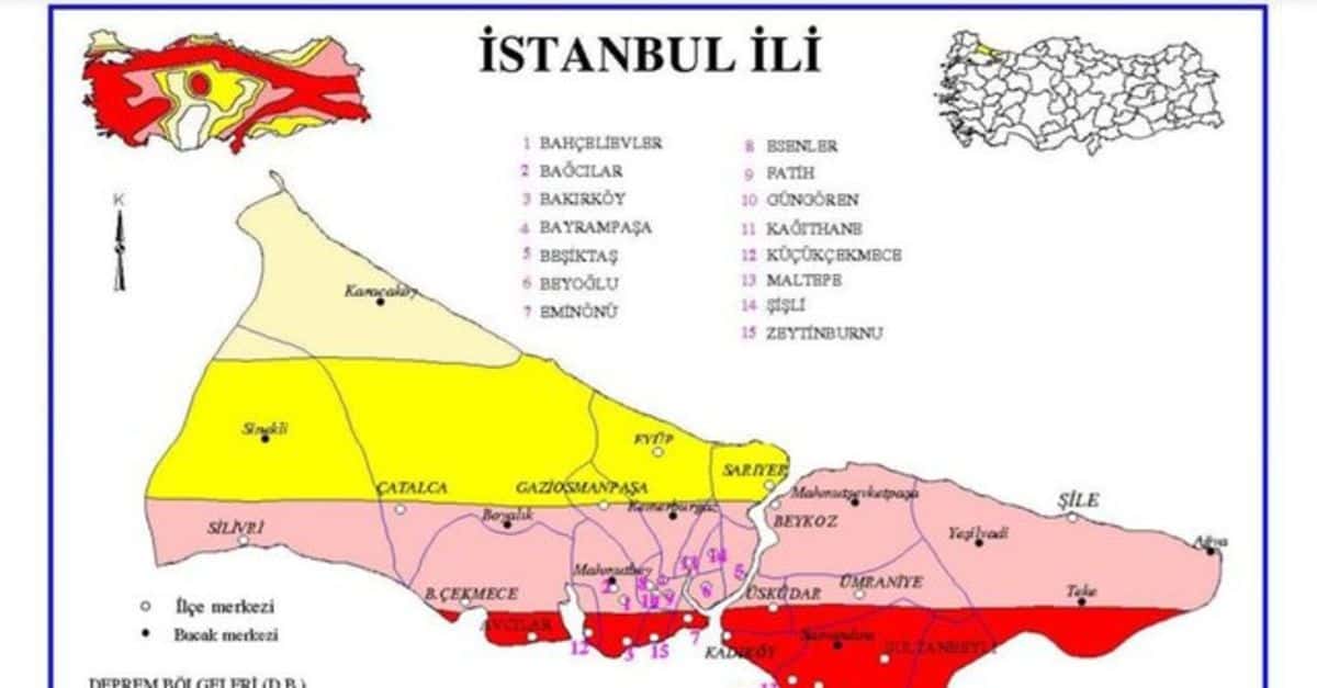 Bu ilçeler risk altında! İşte İstanbul deprem haritası