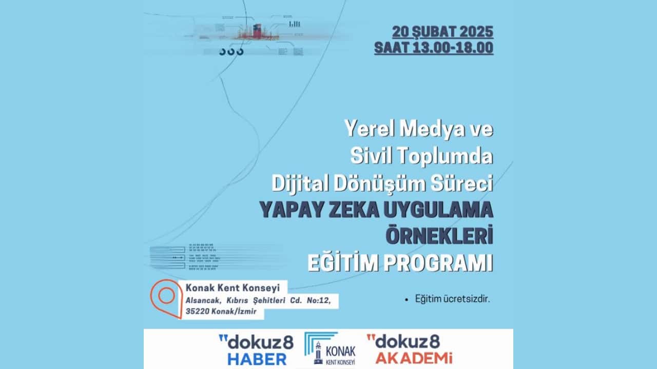 dokuz8AKADEMİ'den İzmir'de Yerel Medya ve Sivil Toplum İçin Yapay Zeka Eğitimi