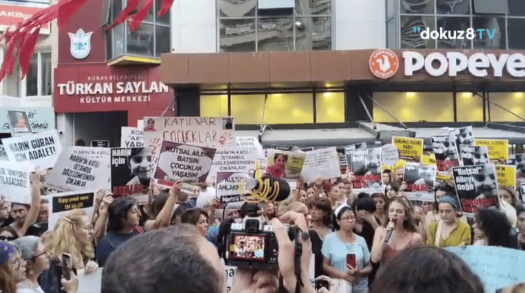 İzmir'de Narin Güran eylemi