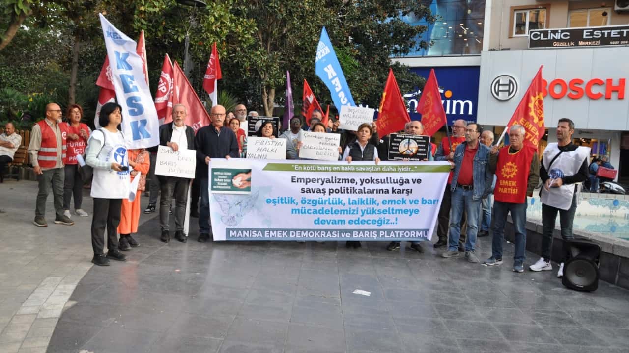 Manisa Emek, Demokrasi ve Barış Platformu'ndan İsrail protestosu