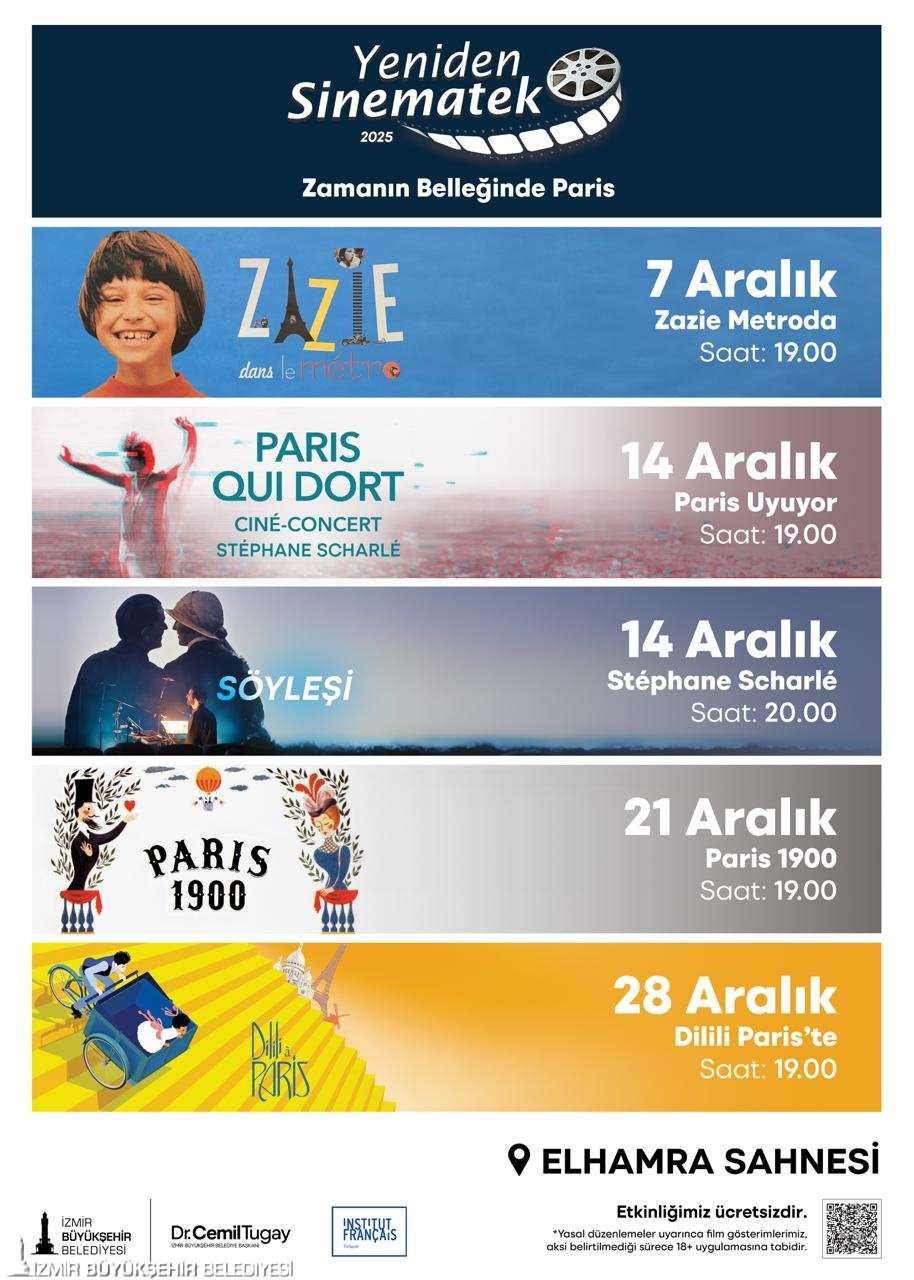 İzmir'de sinemaseverler aralık ayında Paris yolculuğuna çıkıyor