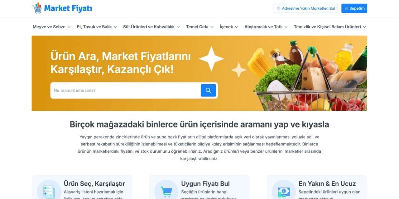 marketfiyatlari.org'da 1.7 milyon kişi arama yaptı
