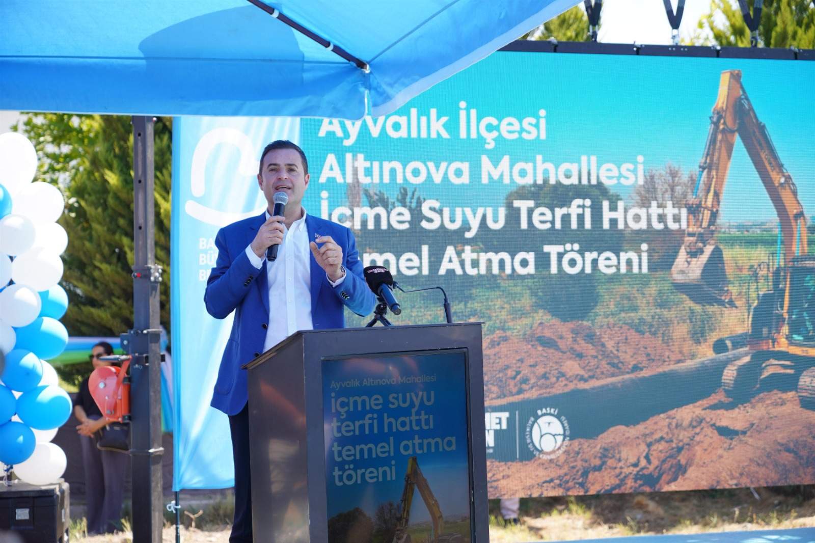 Ayvalık'ın su sorunu çözüme kavuşuyor: Ayvalık Altınova içme suyu terfi hattı temeli atıldı