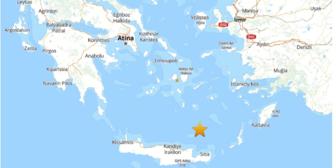 Ege Denizi'nde 6 büyüklüğünde deprem