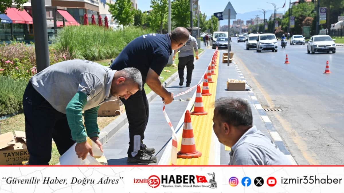 Görme Engelliler için Hissedilebilir Zemin Uygulaması Sürüyor