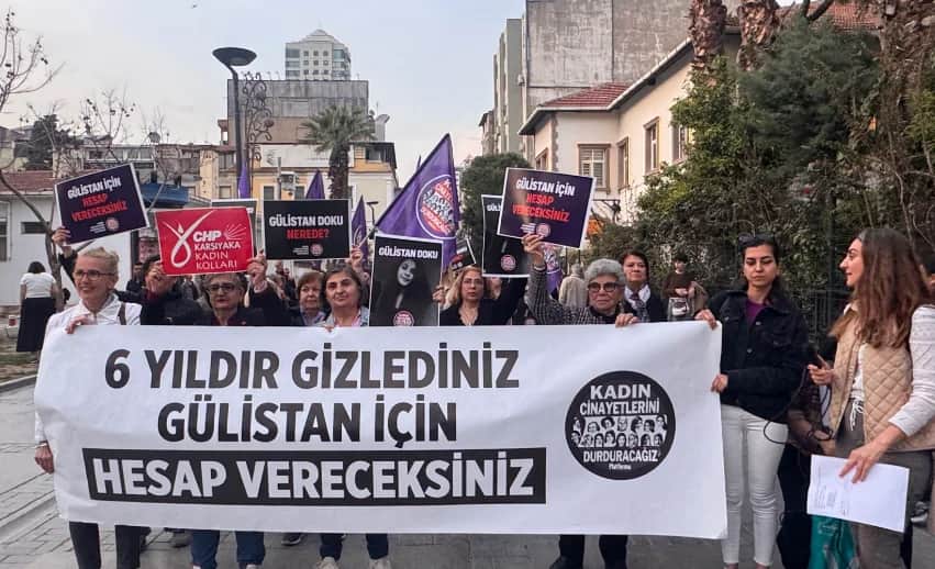İzmir’de kadınlardan Gülistan Doku çağrısı: Ucu nereye giderse gitsin bu dosya sonuna kadar aydınlatılmalı