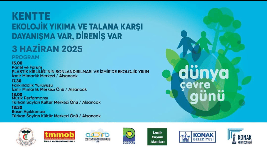 İzmir'de Dünya Çevre Günü Etkinliği: Kentte Ekolojik Yıkıma ve Talana Karşı Direniş Var