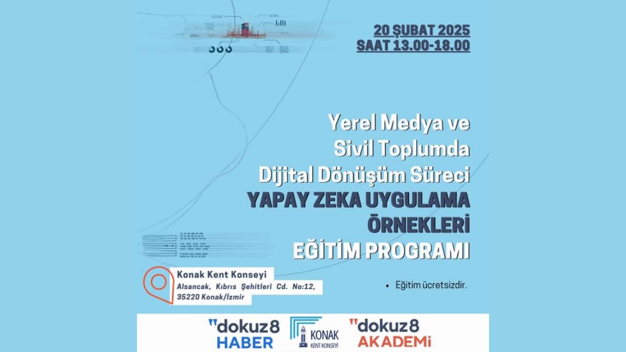 dokuz8AKADEMİ'den İzmir'de Yerel Medya ve Sivil Toplum İçin Yapay Zeka Eğitimi