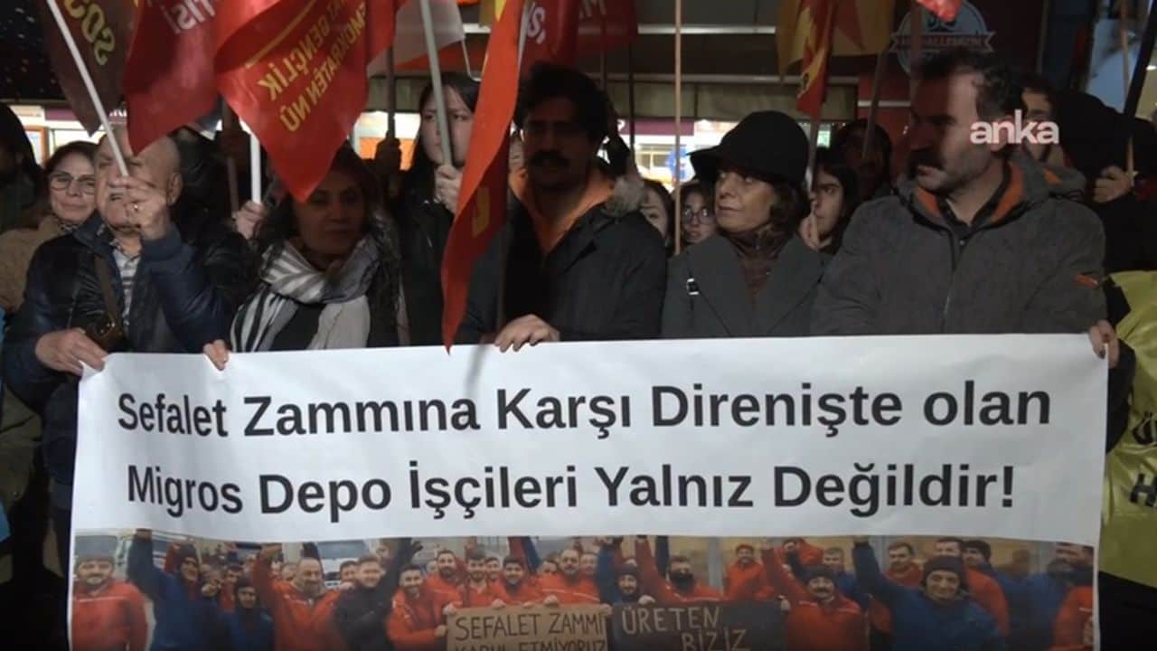 Migros işçilerine destek için Ankara'da boykot çağrısı: Depo işçisinin sesini ve taleplerini yükseltin