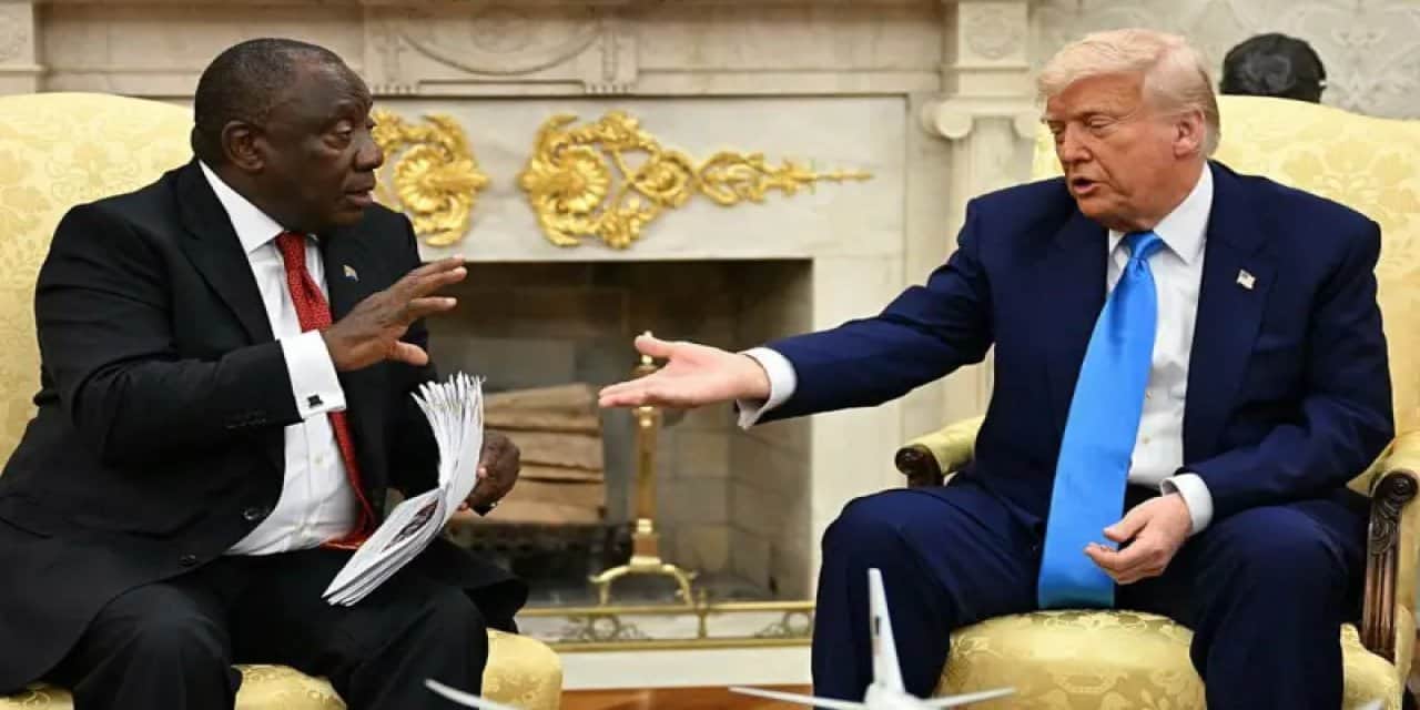Trump kameraların önünde Güney Afrika Devlet Başkanı Ramaphosa ile tartıştı