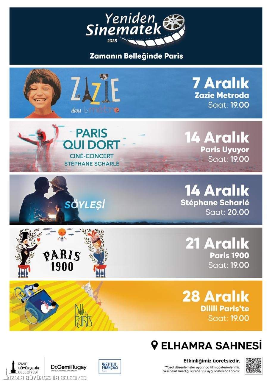 İzmir'de sinemaseverler aralık ayında Paris yolculuğuna çıkıyor