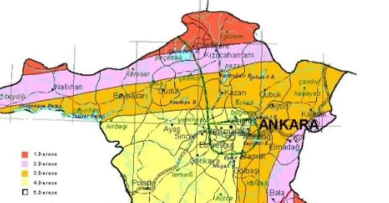 Ankara deprem risk haritası!