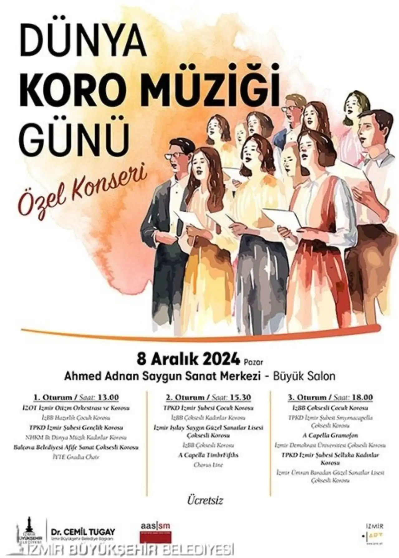 İzmir'de Dünya Koro Müziği Günü’ne özel 18 korodan konser