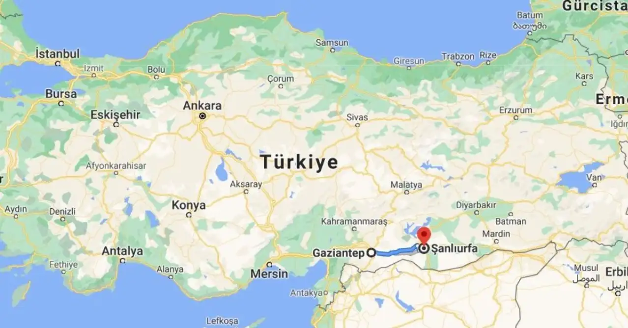 Gaziantep Şanlıurfa arası kaç km?